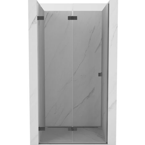 Mexen Lunar-F Falttür Dusche links 90 cm, transparent, Gun Metal - 836-090-000-95-00-L (1/5)