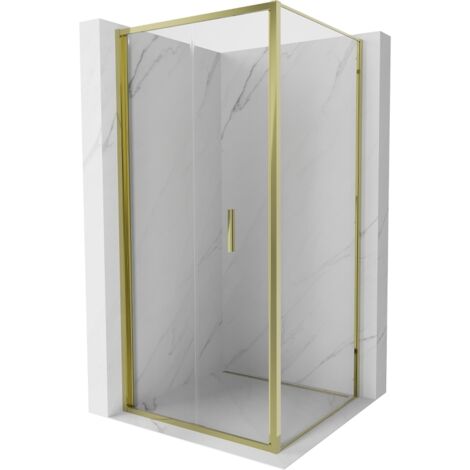 Mexen Exo faltbare Duschkabine 85 x 85 cm, transparent, gold - 816-085-085-50-00 (1/5)