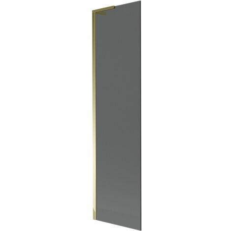 Mexen Next L Badewannenfaltwand 1-flügelig 50 x 150 cm, graphit, gold - 895-050-000-03-40-50