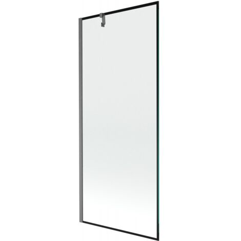 Mexen Next Badewannen-Faltwand 1-flügelig 80 x 150 cm, schwarzes Muster, gebürstet Gun Gray - 895-080-000-00-70-66