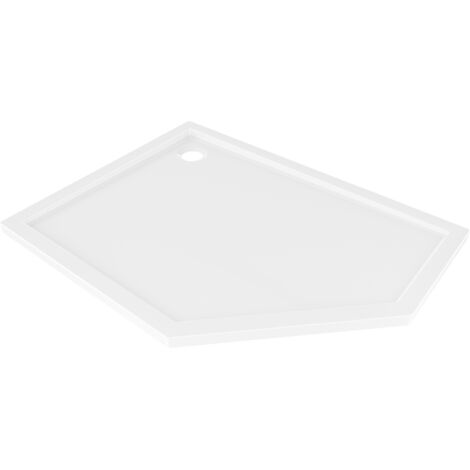 Mexen Flow Fünfeck-Duschwanne Slim Links 100 x 80 cm, weiß glänzend - 46P108010L (1/5)