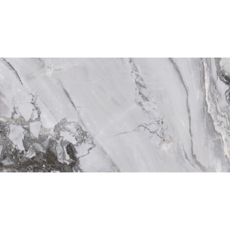 Mexen Limos Grey, grau glasierte, rektifizierte Gresfliese G1, Boden- und Wandfliese 120 x 60 cm, glänzend - TL127-120-060-01 (1/5)
