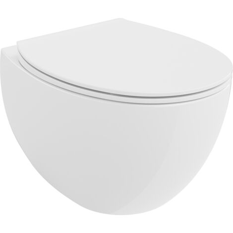 Mexen Egg WC-Schüssel Rimless mit Soft-Close Slim Sitz, Duroplast, weiß glänzend - 30245000 (1/5)