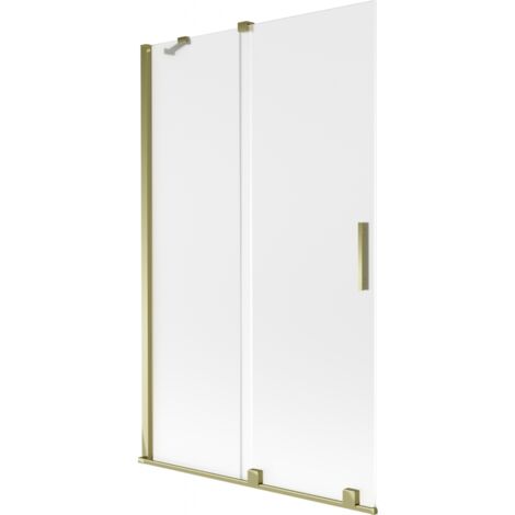 Mexen Velar Duschabtrennung 2-flügelig, Schiebetür 110 x 150 cm, Matt, Gold - 896-110-000-31-50