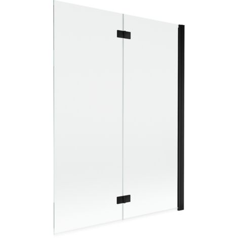 Mexen Mist Duschwand 2-flügelig rechts 130 x 150 cm, transparent, schwarz - 8A9-130-002-70-00-P (1/5)