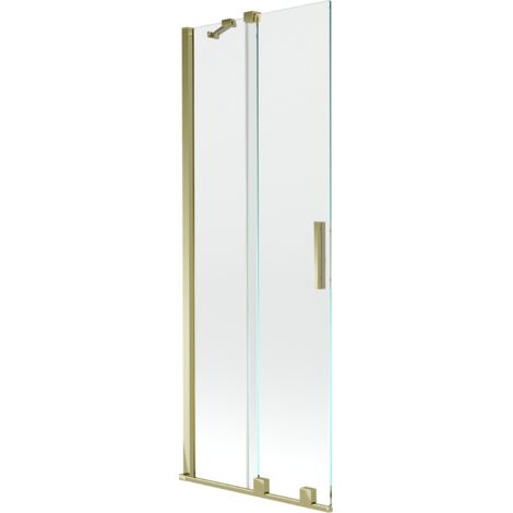 Mexen Velar 2-Flügel-Badewannenwand Regulierbare 70 x 150 cm, transparent, Gold - 896-070-000-01-50