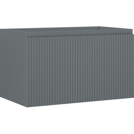 Mexen Rivel Badezimmerschrank für Waschtisch 80 cm, 1 Schublade, geriffelt, Graphit matt - 91A20-08047-1-BF66 (1/5)