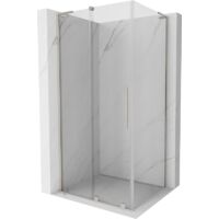 Mexen Velar L Duschkabine, verschiebbar 100 x 90 cm, transparent, gebürstetes Nickel - 871-100-090-03-97