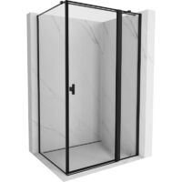 Mexen Mist T Duschkabine schwenkbar rechts 90 x 80 cm, schwarzer Rahmen, schwarz - 8A4T-090-080-70-70-P