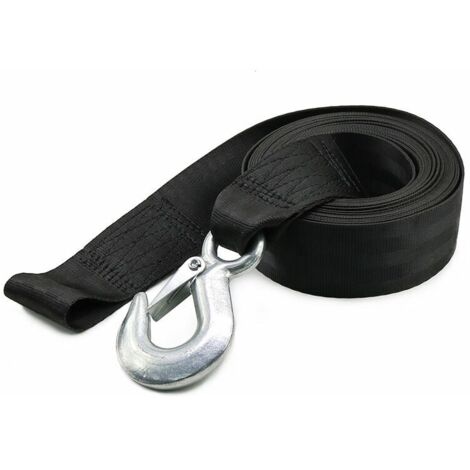Cinghia Per Verricello Barca Fockety - Poliestere Resistente, 6 M Con Gancio, Per Rimorchio