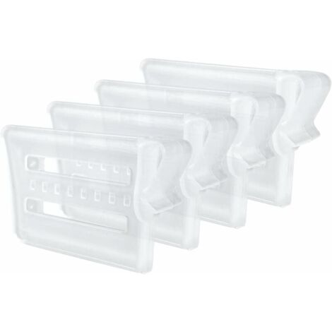 MUXHEL Set di 8 divisori per cassetti in plastica regolabili, organizer per cassetti da cucina trasparenti da 27-51 cm, separatori per cassetti alti 8 cm per comò, bagno, camera da letto