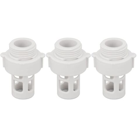 Kit Valvola Di Scarico Con Tappo Di Ricambio Nero Per Piscina - Adattatore Da 32 Mm Con 2 Tappi, Ricambio P6H1419, Plastica E Gomma, Facile Installazione