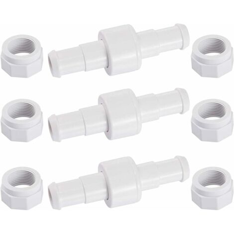 Adattatore per tubo flessibile per piscina da 4 pezzi con rondella a