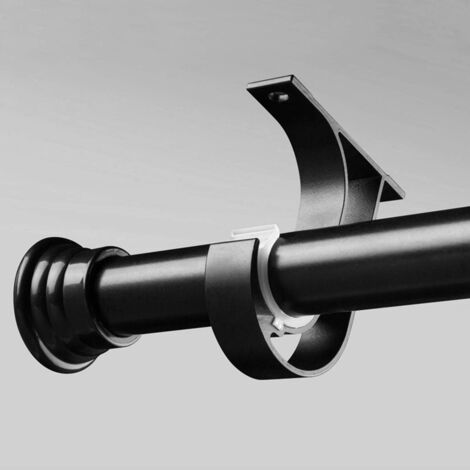 4 Ganci Per Tende Da Soffitto In Metallo – Staffe Porta Aste Diametro 23-25 Mm Con Viti, Supporto Resistente Per Interni/Esterni