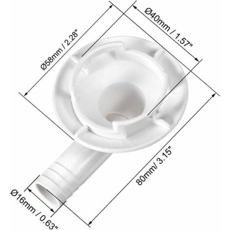 Raccordo A Gomito Per Tubo Di Scarico Condizionatore – Giunto In Plastica Resistente Con Anelli In Gomma Anti-Per Dita, Diametro 1.5 Cm, Lunghezza 4.6 Cm