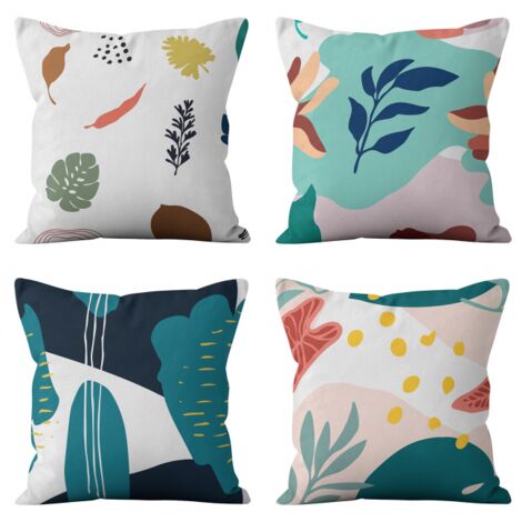 Set di 4 federe per cuscini in stile bohémien, stile hippie, motivo