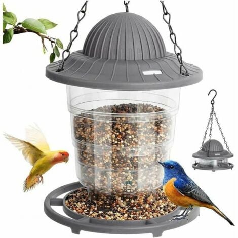 Mangiatoia E Abbeveratoio Uccelli 2in1 XL - Verde Militare Per Giardino - Foto 9