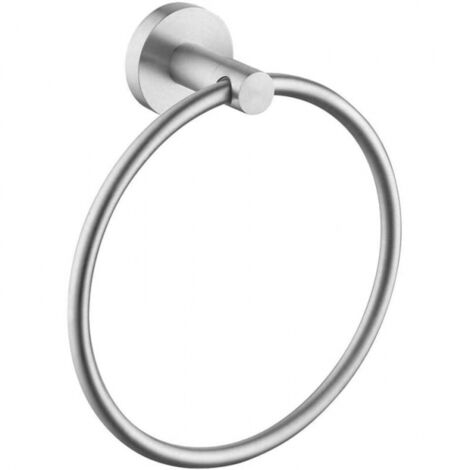 Anello Portasciugamani Dorato In Acciaio Inox: Moderno, Rotondo, A Parete Con Viti Di Fissaggio - 4