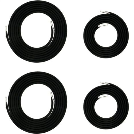 Corde Elastiche Per Sdraio - 4 Pezzi (2x2.2m + 2x1.4m) Ricambio Universale Nero