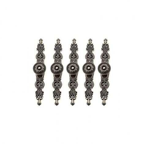 4 Maniglie Vintage Per Mobili - Nero Antico, 65x46 Mm, In Lega Di Zinco Per Cucina E Cassetti - Foto 3