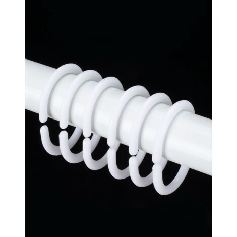 Spirella Set Di 12 Anelli Per Tenda Da Doccia – Colore Verde Drop, In Plastica Resistente - 3