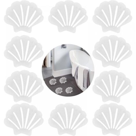 Sicurezza Bagno Beatifufu 30 Adesivi Antiscivolo Per Vasca E Doccia - Design A Conchiglia, Grigio, Superficie Sicura Decorazioni Antiscivolo Doccia