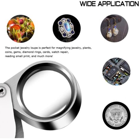 Jewler Loupe, Lentino Gioielliere, Lente Geologo, Lente D'ingrandimento per Gioiellieri, Lente Jewler Loupe, Lentino Gioielliere, Lente Geologo, Lente D'ingrandimento per Gioiellieri, Lente
