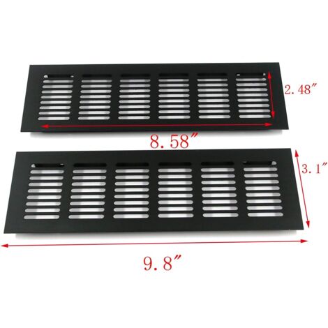 2 pezzi Griglia di ventilazione in alluminio Griglia di ventilazione