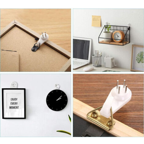 Trade Shop - Set 7 Pezzi Ganci Dorati Per Quadri Quadro Cornici - Foto 8