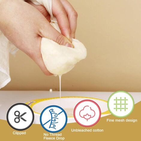HEMOTON Borsa Filtrante In Nylon Riutilizzabile: Perfetta Per Latte Di Mandorle, Yogurt E Vino. Pratica, Leggera E Facile Da Pulire!