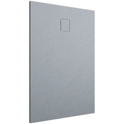 Receveur de douche rectangulaire 80x120 cm en SMC Couleur Gris Effet pierre Découpable et antidérapant Hauteur 2,6cm Mod. Samos
