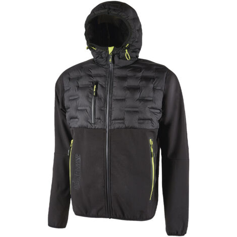 U-POWER SPOCK Giacca Impermeabile Traspirante Antivento Black Carbon Nero M