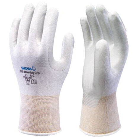 Showa 370W Guanto Da Lavoro Senza Cuciture Nylon Palmo Nitrile Usi Generici 8/L (1/6)