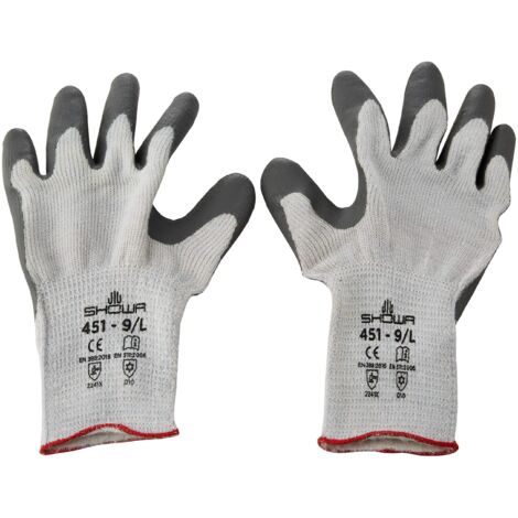 Showa 451 Guanto Da Lavoro Termico Imbottito Senza Cuciture Lattice 9/L