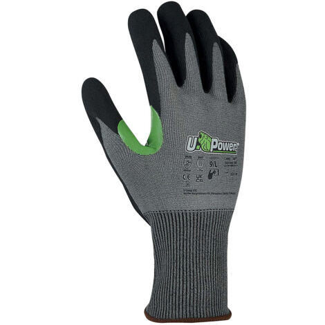 U-Power Jasper Guanti Lavoro HPPE Antitaglio D Grigio 7/S