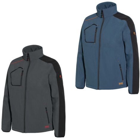 Felpa da lavoro softshell Industrial Starter Issa Kind 04508B zip lunga - L - Grigio