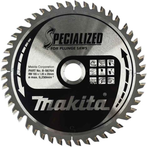 Makita B-56764 Lama Sega Circolare Specialized T.C.T. 165x20mm 48T Legno (1/3)