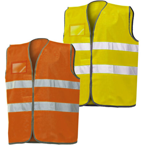 Issaline 01210N-032 Gilet Da Lavoro Rifrangenti Alta Visibilità Arancio T/U
