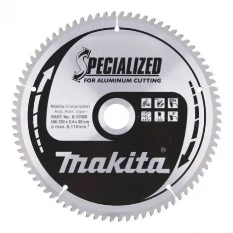 Makita B-33314 Specialized Lama TCT per troncatrici 250x30 mm per alluminio (1/2)