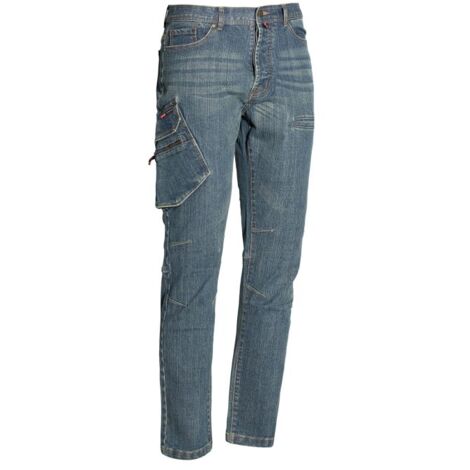 Issaline 8025BP-040 Jeans Da Lavoro Stretch Multi Pockets Blu M (1/3)