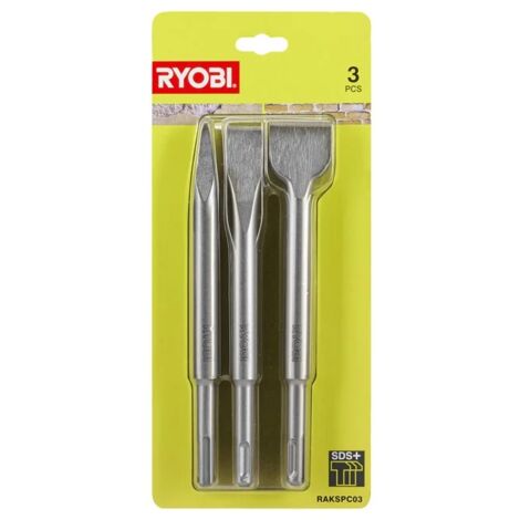 Ryobi RAKSPC03 Set 3 Scalpelli SDS-Plus (1/2)