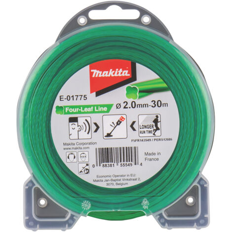 Makita E-01775 Filo Verde Quadrifoglio Decespugliatore Tagliabordi 2,0mm30m
