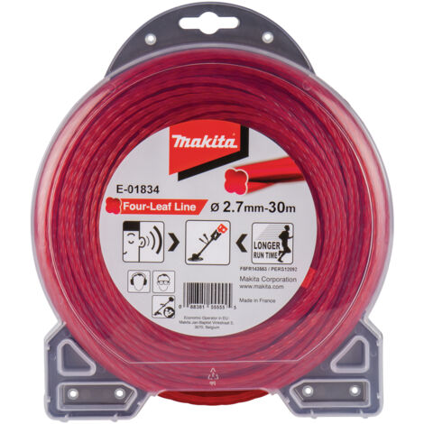 MAKITA Filo di nylon ritorto a trifoglio 2,7 mm x 30 m - E-01834