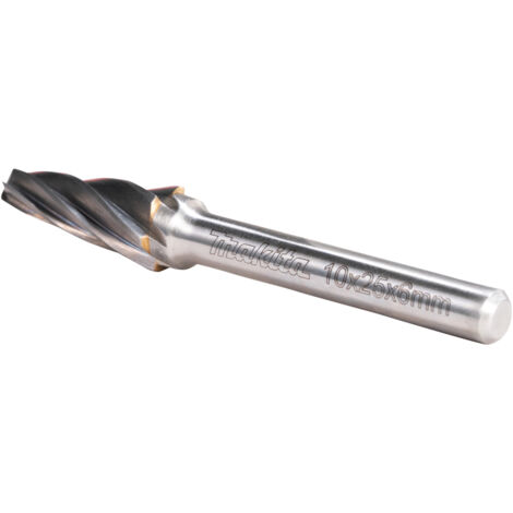 Makita B-52825 Fresa Conica Tonda 10x25 mm Ø6 mm 3/8x1" Ø1/2" Denti In Alluminio