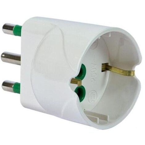 Fanton 82610-E Adattatore Spina 2P+T 16A-Presa Schuko 2P+T (1/2)