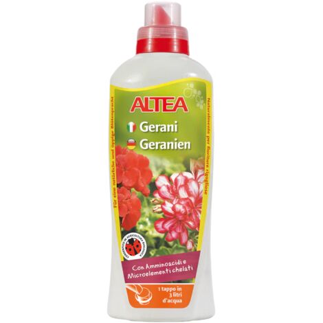 Altea Gerani Concime Liquido Biologico Base Di Pregiate Per Conferire Alle Piante Fioriture Abbondanti, Colorate E Prolungate. 1kg