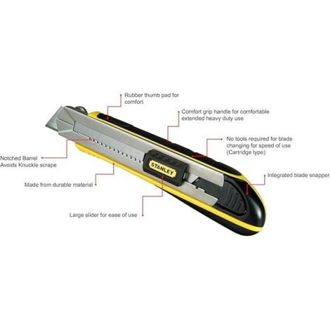 Stanley 0-10-486 Taglierino Cutter 25mm BIM 4Lame