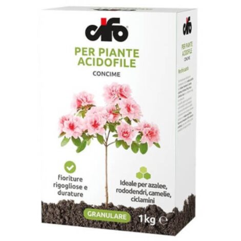 Cifo ACIDOFILE Concime NPK 12.10.11 granulare Azalee Rododendri Camelie Ortensie 1 KG (1/4)