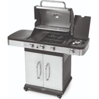 Barbecue a Gas Indianapolis 4 Ompagrill 3 Bruciatori Fornello Laterale Ruote