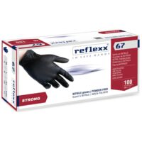 Reflexx R67 Guanti Nitrile No Polvere 100% Latex Free 5.5gr Cat.3 100 Pezzi M